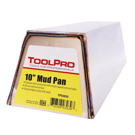 Toolpro 10 in Stainless Steel Mud Pan TP03039